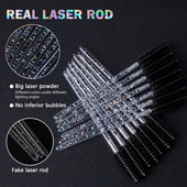 50 tkLashes Extension Laser Ripsmetušš Wands Professionaalne ühekordselt kasutatav kristallripsmehari kamm naiste silmaripsmemeigitööriist