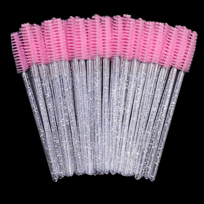 50 tkLashes Extension Laser Ripsmetušš Wands Professionaalne ühekordselt kasutatav kristallripsmehari kamm naiste silmaripsmemeigitööriist