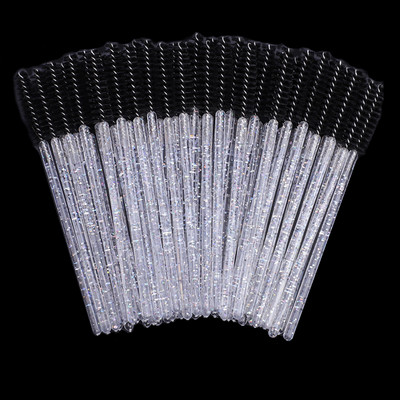 50 tkLashes Extension Laser Ripsmetušš Wands Professionaalne ühekordselt kasutatav kristallripsmehari kamm naiste silmaripsmemeigitööriist