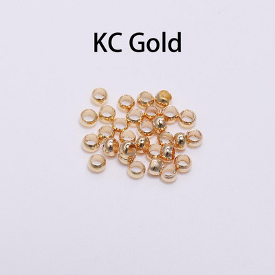 500 buc/lot, auriu, argint, cupru, bile de sertizare, margele de capăt cu diametrul de 1,5-3 mm, mărgele distanțiere pentru dop pentru bricolaj, accesorii pentru fabricarea de bijuterii