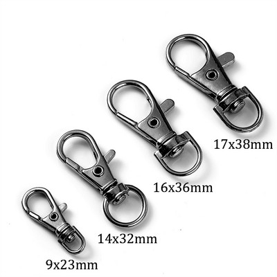 10 tk Kullatud hõbetatud homaariluku konksud, poolitatud võtmehoidja, pööratav ühenduskarabiin ehete otsimiseks, isetegemise ja käsitöö tegemiseks