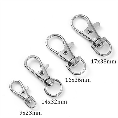 10 tk Kullatud hõbetatud homaariluku konksud, poolitatud võtmehoidja, pööratav ühenduskarabiin ehete otsimiseks, isetegemise ja käsitöö tegemiseks