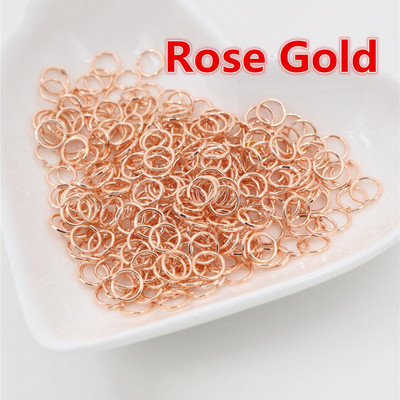 200 vnt. / Partija 3/4/5/6/7/8/10 mm Metaliniai „pasidaryk pats“ papuošalų radiniai Atviri vienos kilpos šokinėjimo žiedai ir padalintas žiedas papuošalams gaminti