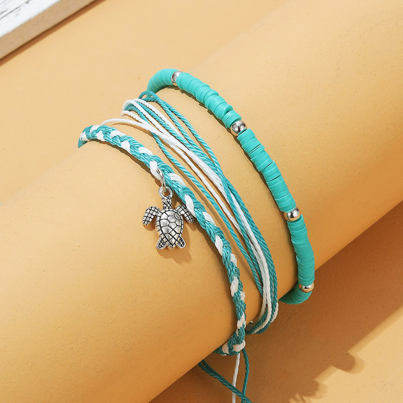 IFKM Bohemian Vintage Πολυστρωματικά ποδαράκια χελώνας για γυναίκες Vintage χάντρες αλυσίδα στο πόδι Καλοκαιρινό βραχιόλι κοσμήματα παραλίας