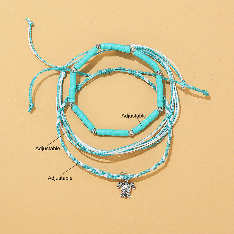 IFKM Bohemian Vintage Πολυστρωματικά ποδαράκια χελώνας για γυναίκες Vintage χάντρες αλυσίδα στο πόδι Καλοκαιρινό βραχιόλι κοσμήματα παραλίας