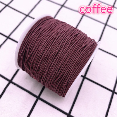 1,0 mm 10 jardi/partii Kõrgeelastne ümmargune elastne riba Kummipael Elastne nöör isetehtud õmblustarvikud