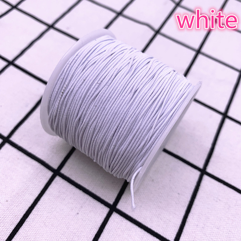 1,0 mm 10 jardi/partii Kõrgeelastne ümmargune elastne riba Kummipael Elastne nöör isetehtud õmblustarvikud