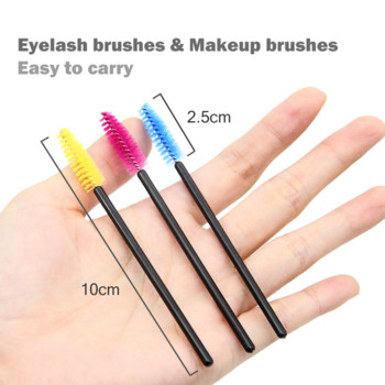 Επέκταση βλεφαρίδων μίας χρήσης 5/50 τμχ Βούρτσα φρυδιών Mascara Wand Applicator Spoolers Eye Lashes Cosmetic Brushes Set tools makeup
