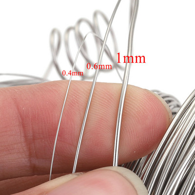 10M srebrna žica od nehrđajućeg čelika Jednožična žica za perle 0,3/0,4/0,5/0,6/0,8/1 mm DIY izrada nakita Pronalaženje pribora