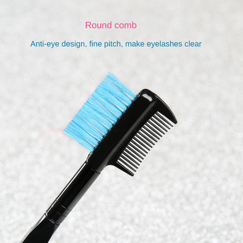 2 în 1 Perie pentru sprâncene pliabilă cu două capete Pieptene pentru perie pentru gene cu dinți rotunji siguri pentru pieptene pentru machiaj pentru ochi Instrument cosmetic