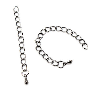 20 τμχ/παρτίδα 50mm/70mm 5*4mm Tone Extended Extension Tail Chain Necklace Συνδετήρας ουράς αλυσίδας Ευρήματα για Δίσκος βάσης βραχιολιών