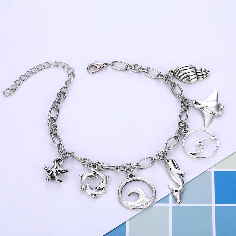 2019. Nova boho kornjača s privjeskom, narukvice za žene, narukvice s valovima, narukvice na nozi, boemsko stopalo, oceanski nakit, darovi za zabave