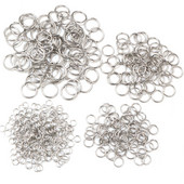 200pcs/Παρτίδα 3/4/5/6/7/8/10mm Ανοξείδωτο ατσάλι DIY Jewelry Findings Open Single Loops Jump Rings & Split Ring για κατασκευή κοσμημάτων