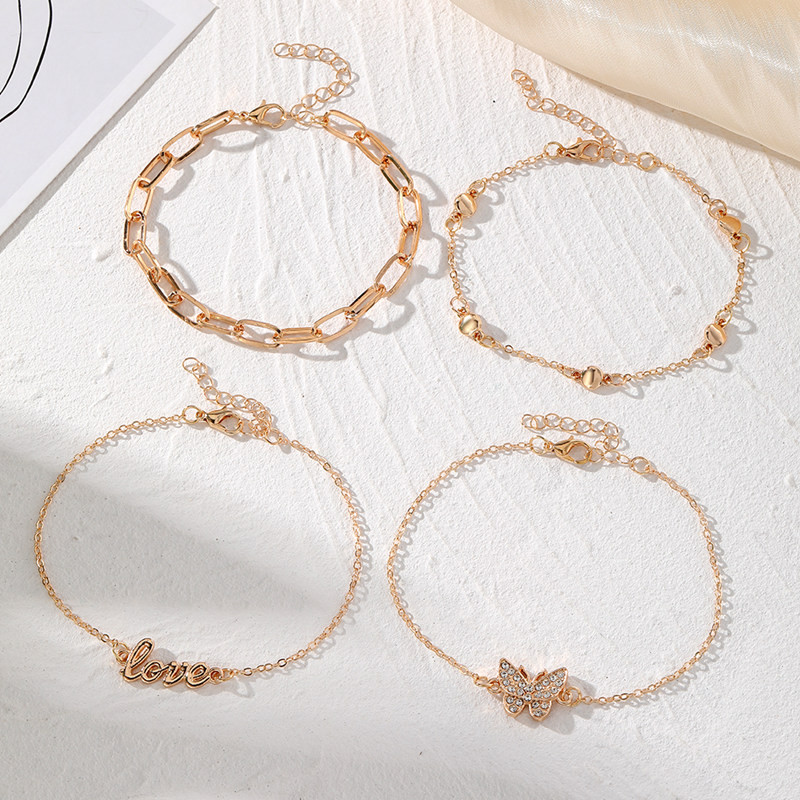 Γυναικείο ποδαράκι με πεταλούδα Καλοκαιρινό κοσμήματα στην παραλία Ξυπόλητο βραχιόλι στον αστράγαλο στο πόδι Αξεσουάρ Bohemian κοσμήματα