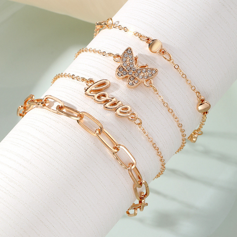 Γυναικείο ποδαράκι με πεταλούδα Καλοκαιρινό κοσμήματα στην παραλία Ξυπόλητο βραχιόλι στον αστράγαλο στο πόδι Αξεσουάρ Bohemian κοσμήματα