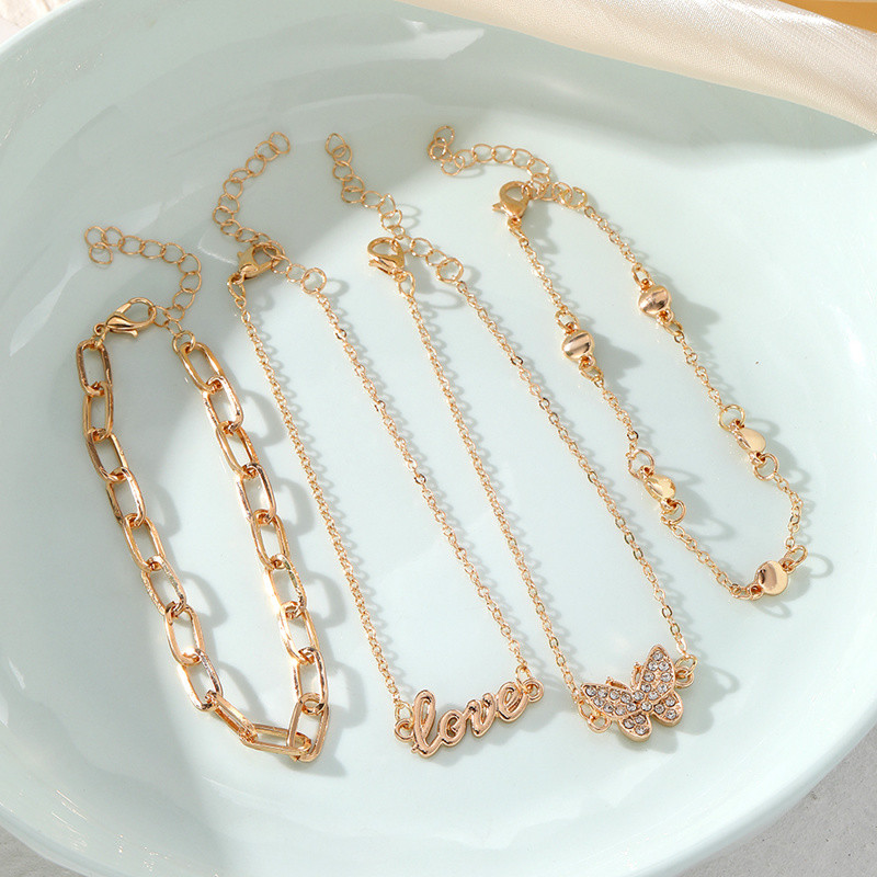 Γυναικείο ποδαράκι με πεταλούδα Καλοκαιρινό κοσμήματα στην παραλία Ξυπόλητο βραχιόλι στον αστράγαλο στο πόδι Αξεσουάρ Bohemian κοσμήματα