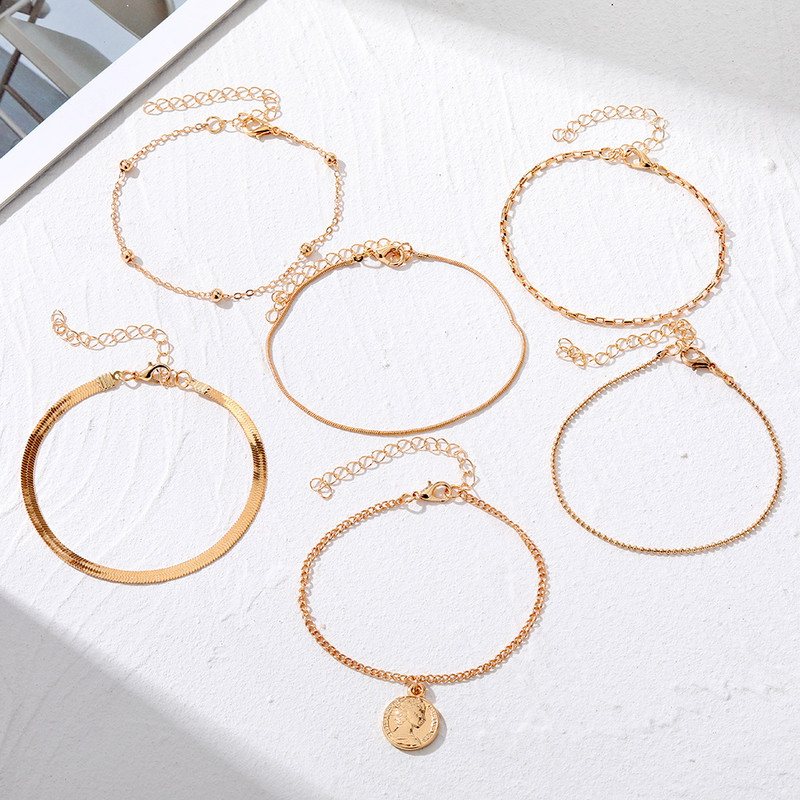 Αξεσουάρ κοσμημάτων IFKM Fashion με μεταλλική αλυσίδα για γυναίκες Vintage βραχιόλια στον αστράγαλο Γυναικεία ξυπόλητα αξεσουάρ κοσμημάτων με αλυσίδα ποδιών 2023