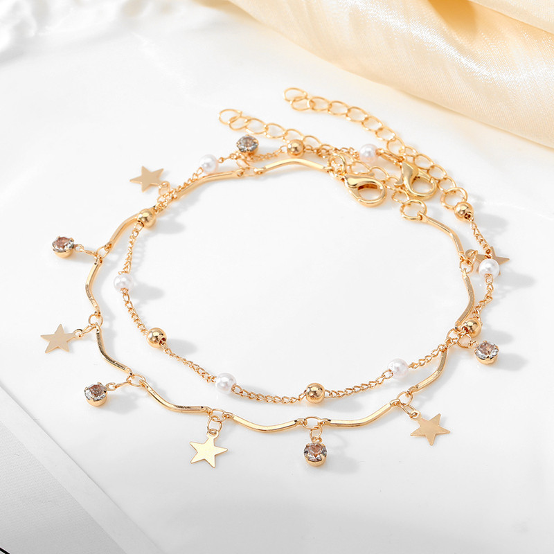 IFKM kullavärvi vintage jalavõrude komplekt naistele mitmekihiline Reguleeritav jalavõru käevõru jalale Rannaehted 2023 aksessuaarid