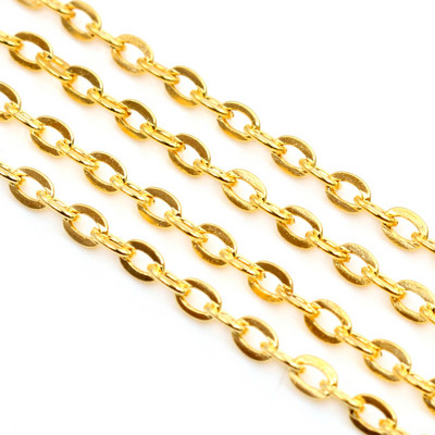 5 μέτρα/παρτίδα 3x2mm 4x3mm 5 χρώματα επιμεταλλωμένα χειροποίητα μη συγκολλημένα σιδερένια αλυσίδες καλωδίων Κολιέ Κοσμήματα DIY Κατασκευή ευρημάτων Αξεσουάρ