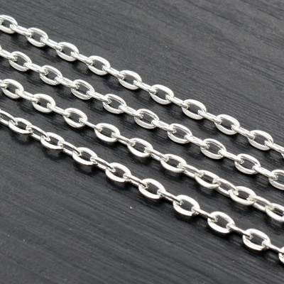 5 μέτρα/παρτίδα 3x2mm 4x3mm 5 χρώματα επιμεταλλωμένα χειροποίητα μη συγκολλημένα σιδερένια αλυσίδες καλωδίων Κολιέ Κοσμήματα DIY Κατασκευή ευρημάτων Αξεσουάρ