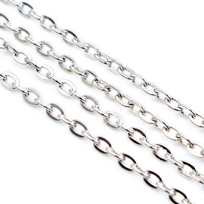 5 μέτρα/παρτίδα 3x2mm 4x3mm 5 χρώματα επιμεταλλωμένα χειροποίητα μη συγκολλημένα σιδερένια αλυσίδες καλωδίων Κολιέ Κοσμήματα DIY Κατασκευή ευρημάτων Αξεσουάρ