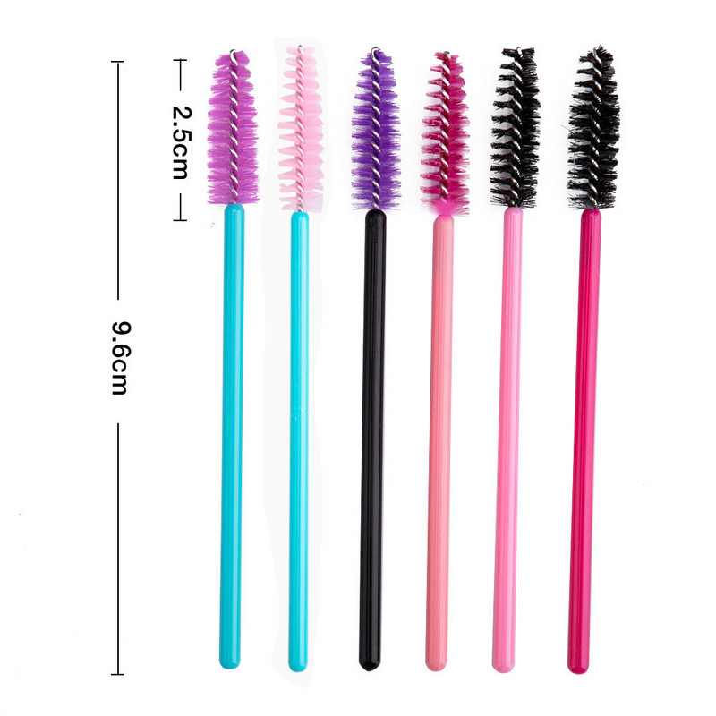 50 tk/pakk Ühekordsed ripsmeharjad Silmaripsmed Kosmeetiline hari Ripsmetušš Wands Ripsmete pikendustööriist Poolirullid Meigitööriistad