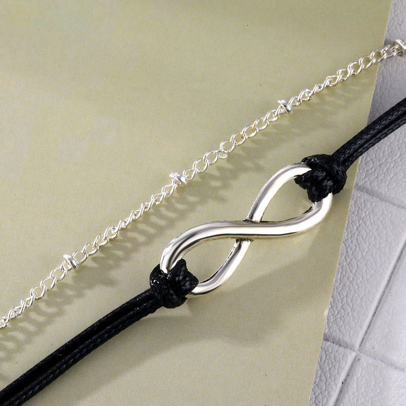 Lihtne jalavõru Infinity Bead Charm Jalakett Mood Suvine Ranna Pahkluu Ehted Jalal jalavõru Käekett Naistele Jalakett