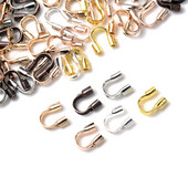 100pcs/lot 4,5x4mm Wire Protectors Wire Guard Protector Σχήμα U Guardian Αξεσουάρ κουμπώματα Σύνδεσμος για την κατασκευή κοσμημάτων