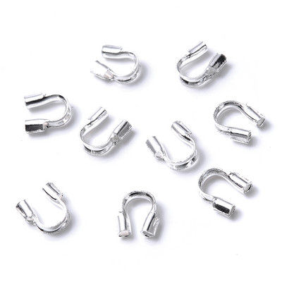 100pcs/lot 4,5x4mm Wire Protectors Wire Guard Protector Σχήμα U Guardian Αξεσουάρ κουμπώματα Σύνδεσμος για την κατασκευή κοσμημάτων