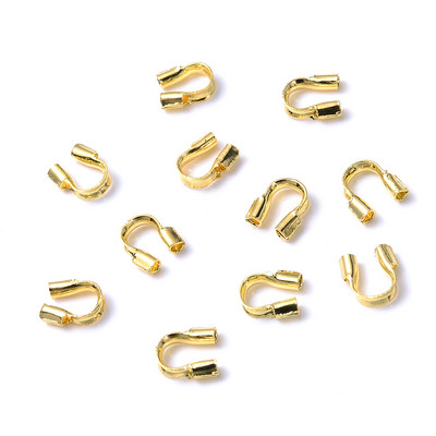 100pcs/lot 4,5x4mm Wire Protectors Wire Guard Protector Σχήμα U Guardian Αξεσουάρ κουμπώματα Σύνδεσμος για την κατασκευή κοσμημάτων