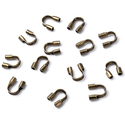 100pcs/lot 4,5x4mm Wire Protectors Wire Guard Protector Σχήμα U Guardian Αξεσουάρ κουμπώματα Σύνδεσμος για την κατασκευή κοσμημάτων