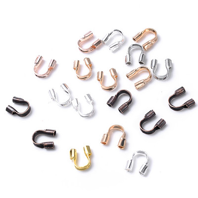 100pcs/lot 4,5x4mm Wire Protectors Wire Guard Protector Σχήμα U Guardian Αξεσουάρ κουμπώματα Σύνδεσμος για την κατασκευή κοσμημάτων