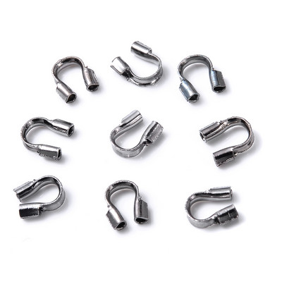 100pcs/lot 4,5x4mm Wire Protectors Wire Guard Protector Σχήμα U Guardian Αξεσουάρ κουμπώματα Σύνδεσμος για την κατασκευή κοσμημάτων