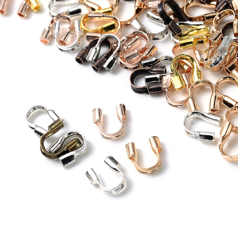 100pcs/lot 4,5x4mm Wire Protectors Wire Guard Protector Σχήμα U Guardian Αξεσουάρ κουμπώματα Σύνδεσμος για την κατασκευή κοσμημάτων