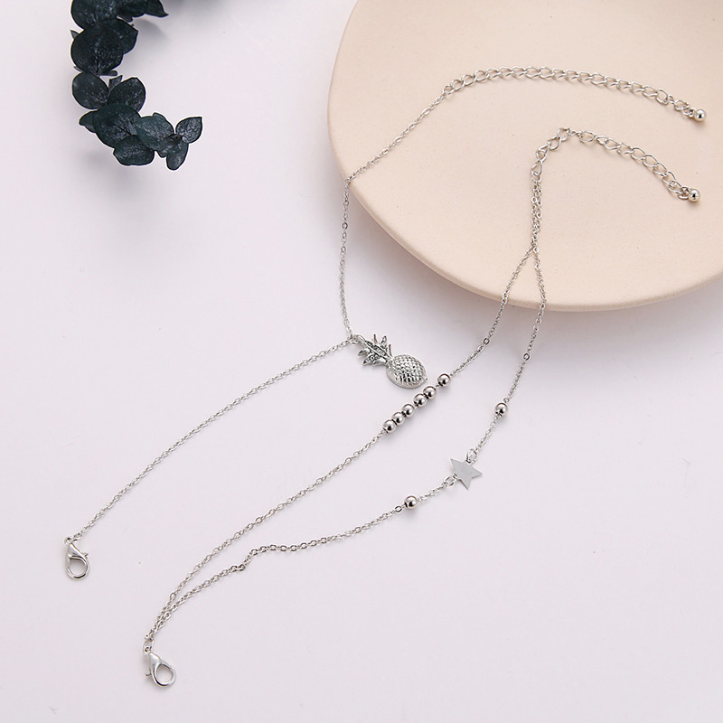 Καλοκαιρινή μόδα Κρυστάλλινα ποδαράκια ανανά Γυναικεία ξυπόλυτα βελονάκια σανδάλια ποδιών Κοσμήματα με χάντρες βραχιόλια αστραγάλων για γυναίκες Αλυσίδα ποδιών