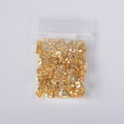 100 buc/lot Voluri de fluture de culoare aurie din oțel inoxidabil, stâlp de ureche pentru fabricarea de bijuterii, șapci blocate, știfturi, cercei, dopul din spate