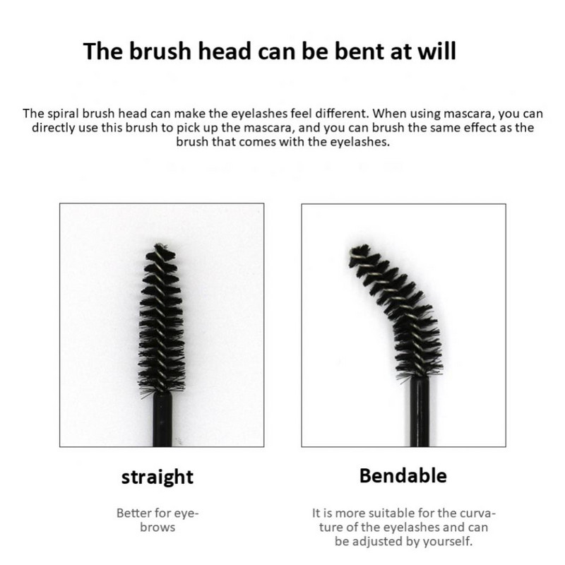Ripsmeharjad spiraalsed ripsmete lokirulliga kulmuhari ühekordselt kasutatavad ripsmetuššid, aplikaator silmaripsmed, kosmeetiline hari, ripsmeharjad