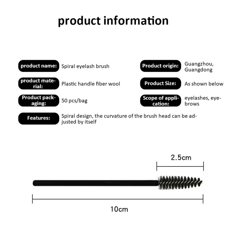 Ripsmeharjad spiraalsed ripsmete lokirulliga kulmuhari ühekordselt kasutatavad ripsmetuššid, aplikaator silmaripsmed, kosmeetiline hari, ripsmeharjad