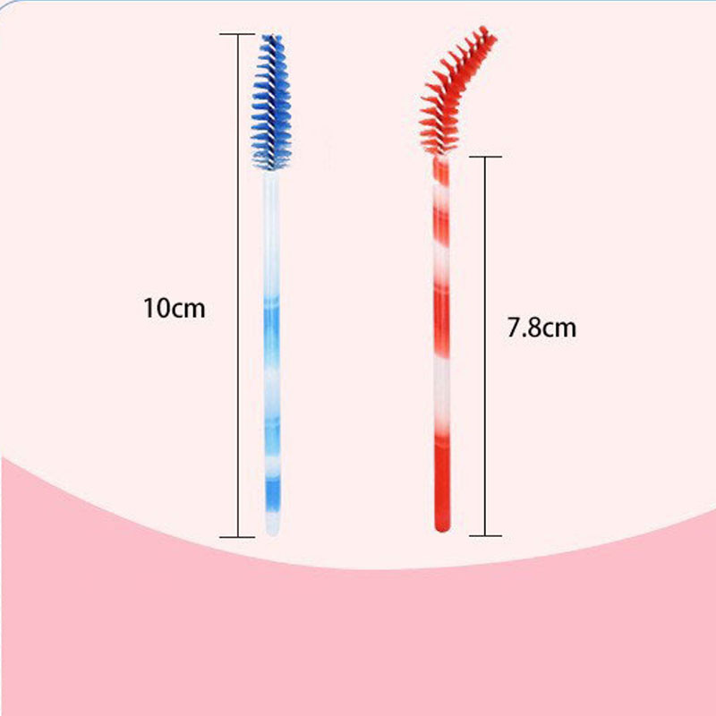 Καλής ποιότητας 50 τεμ./συσκευασία Crystal Eyelash Makeup Brush Diamond Handle Mascara Wands Eyelash Extension Tool