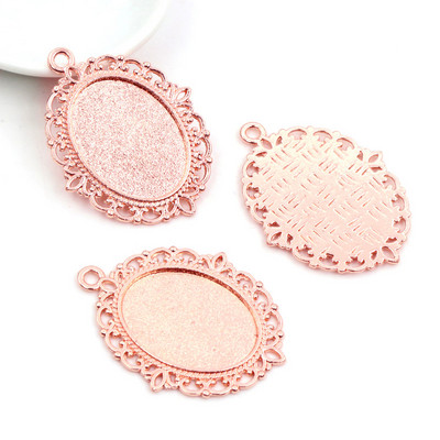 10 vnt 18x25 mm vidinis dydis 8 spalvos Vintage Style Cameo Cabochon Base Setting Pakabukų karoliai radiniai