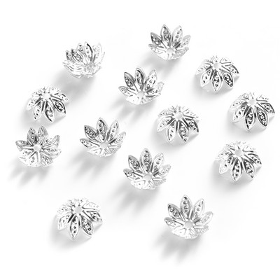 100 tk/partii 8/10 mm metallist lilleline Torus Lotus Shape Vahemiku otsa helmemütsid ehete valmistamisele isetegemise võlusid käevõru tarvikud