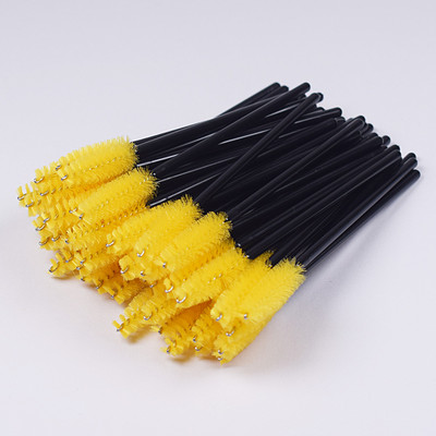 50 τμχ Πινέλο Μακιγιάζ Κρυσταλλικής Σιλικόνης Πινέλο Ματιών Διαμαντένιο Λαβή Μάσκαρα Ράβδοι Βλεφαρίδα Βούρτσα Βλεφαρίδων Εργαλεία επέκτασης βλεφαρίδων