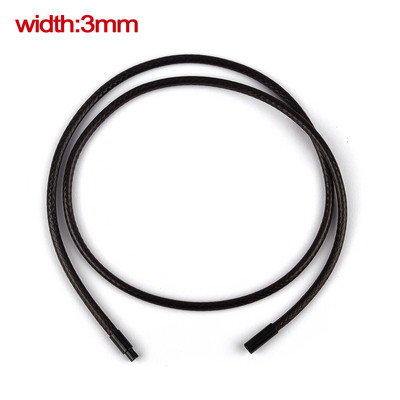 45/50/60cm snur de ceară împletită neagră bricolaj pandantiv colier fabricare de bijuterii lucrate manual frânghie din piele închizătoare homar șir lanț