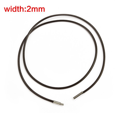 45/50/60cm snur de ceară împletită neagră bricolaj pandantiv colier fabricare de bijuterii lucrate manual frânghie din piele închizătoare homar șir lanț