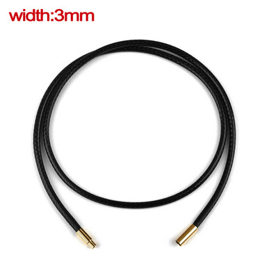 45/50/60cm snur de ceară împletită neagră bricolaj pandantiv colier fabricare de bijuterii lucrate manual frânghie din piele închizătoare homar șir lanț