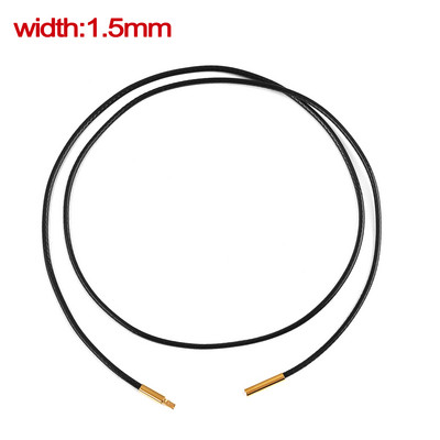 45/50/60cm snur de ceară împletită neagră bricolaj pandantiv colier fabricare de bijuterii lucrate manual frânghie din piele închizătoare homar șir lanț