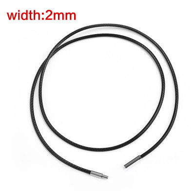 45/50/60cm snur de ceară împletită neagră bricolaj pandantiv colier fabricare de bijuterii lucrate manual frânghie din piele închizătoare homar șir lanț