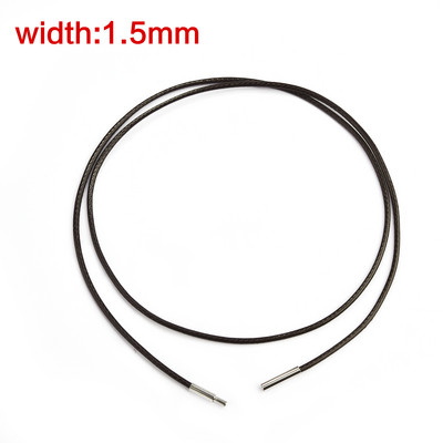 45/50/60cm snur de ceară împletită neagră bricolaj pandantiv colier fabricare de bijuterii lucrate manual frânghie din piele închizătoare homar șir lanț