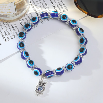 IFKM New Evil Eye jalavõrud naistele emailiga ümmargune jalakett Sinine kurja silma pahkluu käevõru Suvine rannajala ehe kingitus