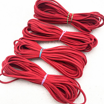 5 yard/telk 3 mm-es kétoldalas velúr fonott zsinór koreai bársony bőr kézzel készített gyöngyfűző karkötő ékszer kiegészítők